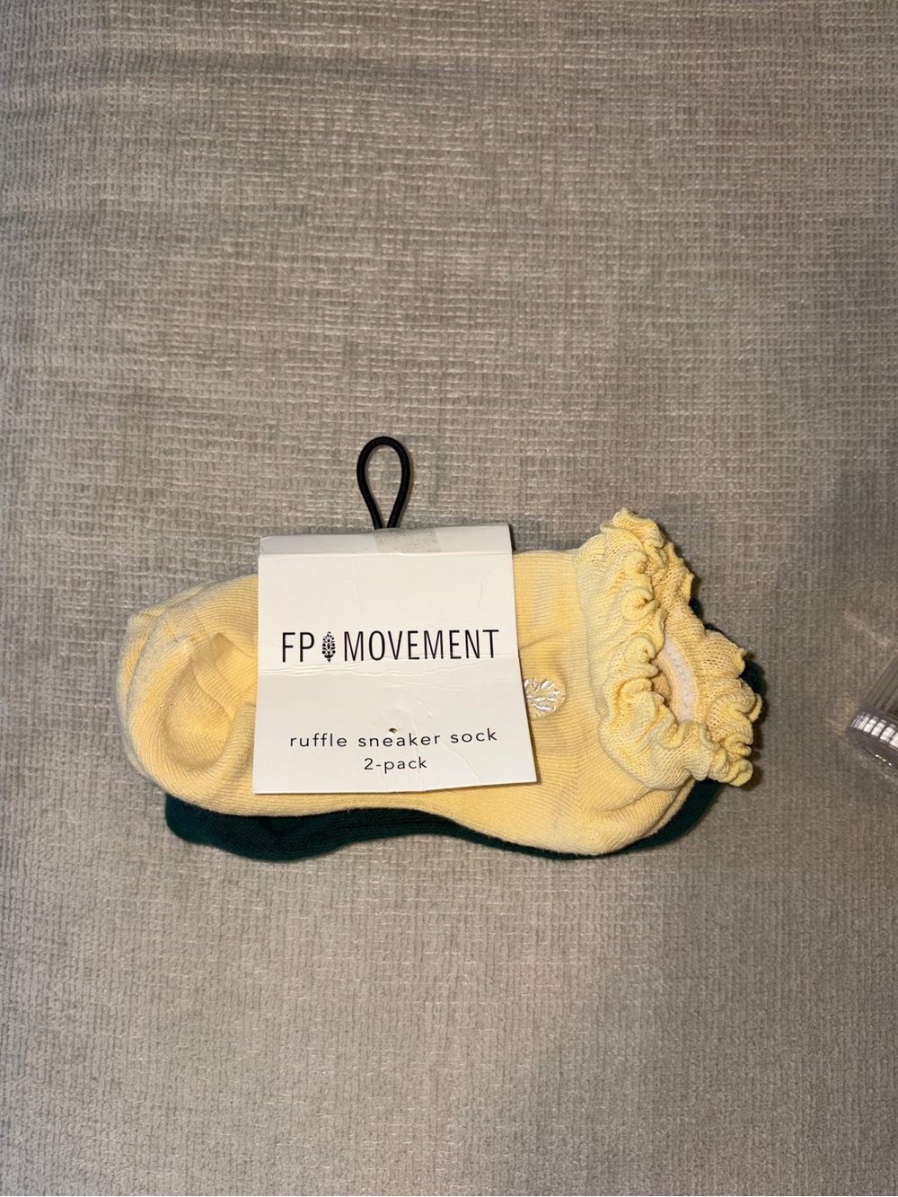 Free People Movement Ruffle Sneaker Sock 2-Pack Evergreen Green Sunlit Yellow - Picture 5 of 9